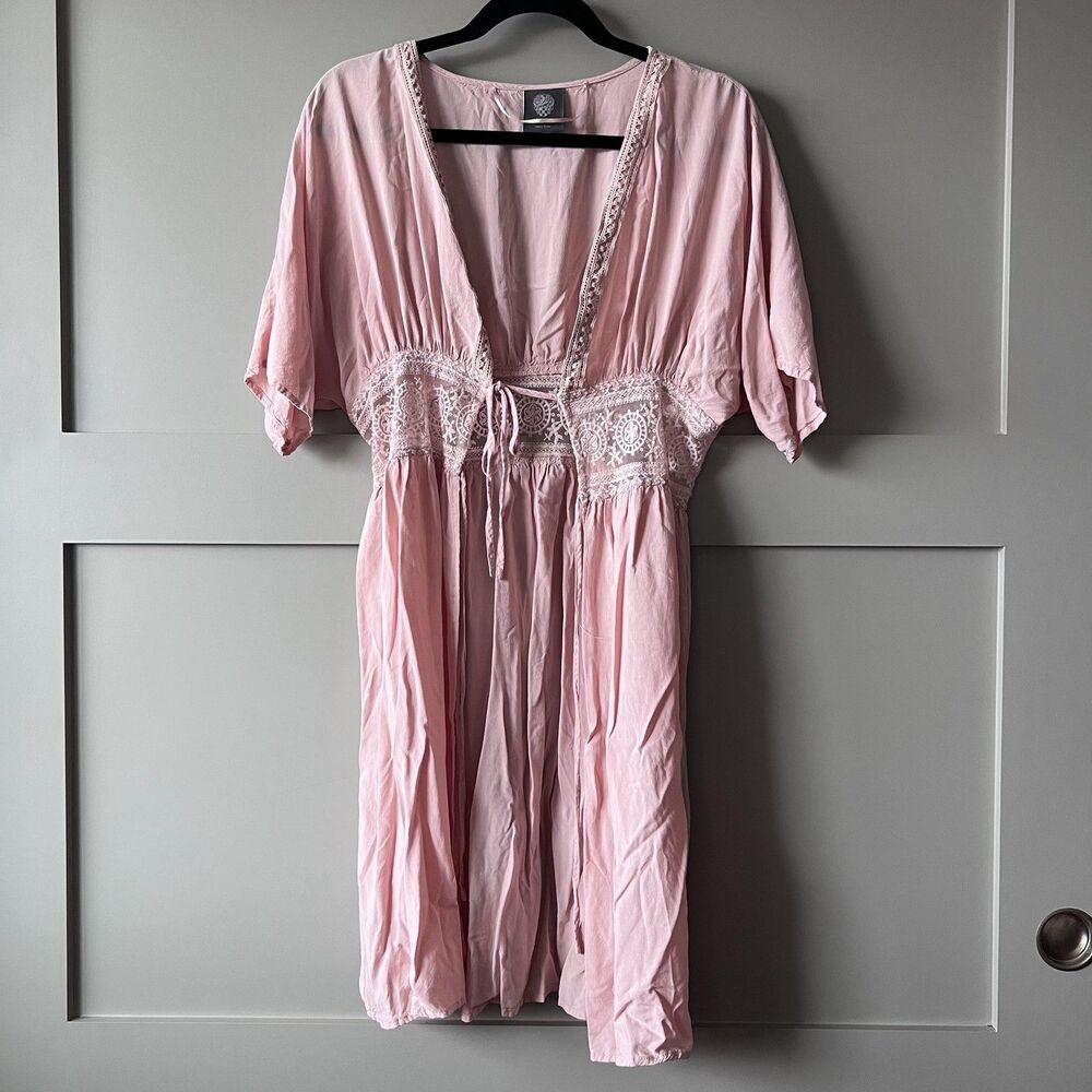 Vince Camuto Pink Lace-Trim Swim Coverup PRICE FIRM! - Picture 1 of 12